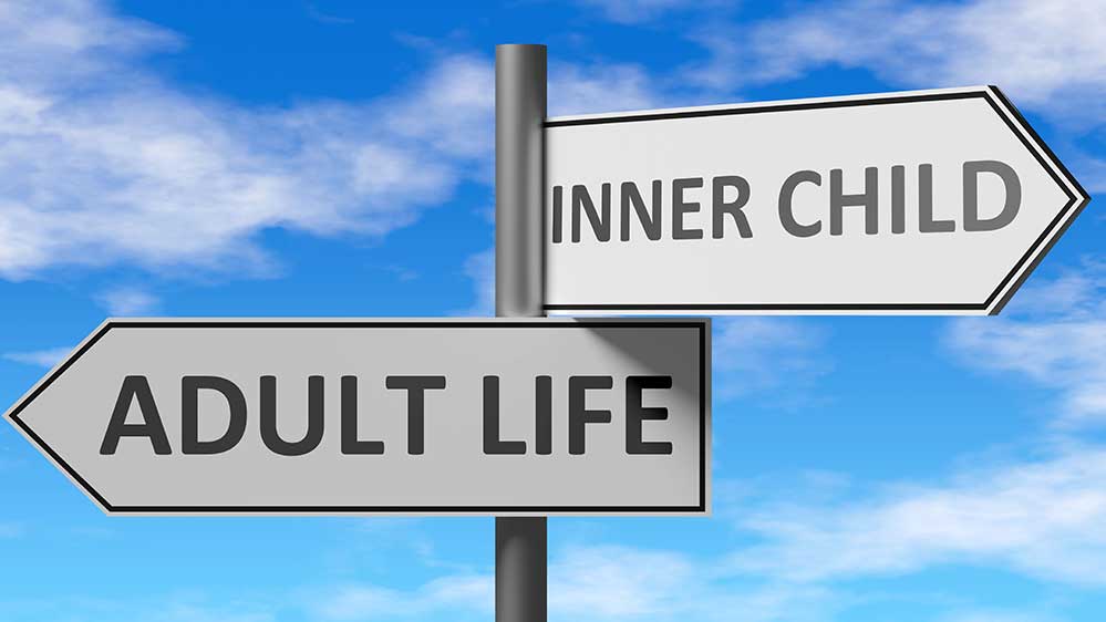 Adult Life And Inner Child Crossroads Street Signs